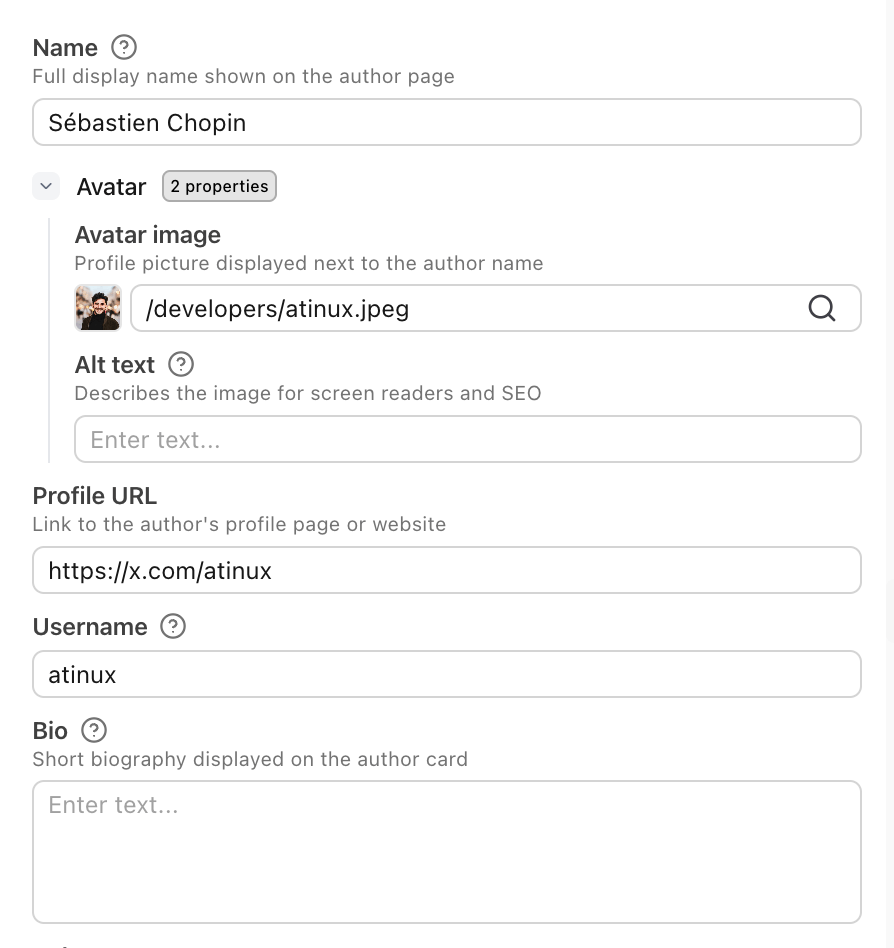 Form hints: label, description and tooltip